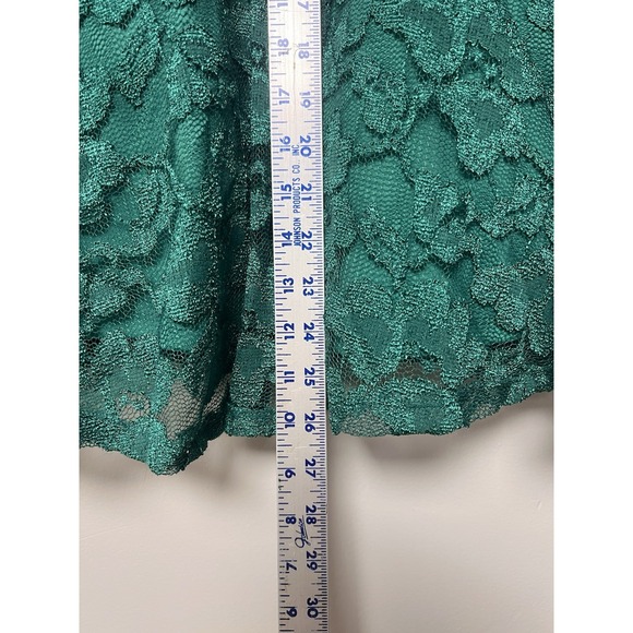Lily Rose Small Lined Dark Green‎ Lace Strapless Molded Cup Dress - Picture 3 of 6